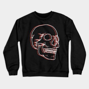 3D Line Art Skull Crewneck Sweatshirt